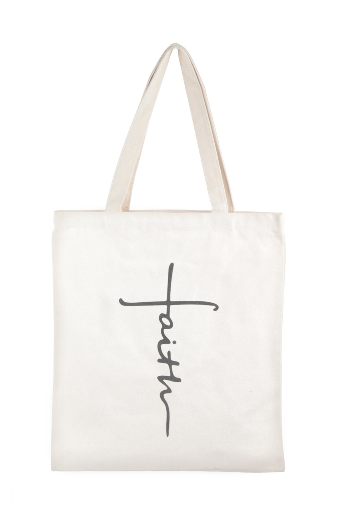 Set of 6 Faith - Printed Polyester Tote Bags for Everyday Use