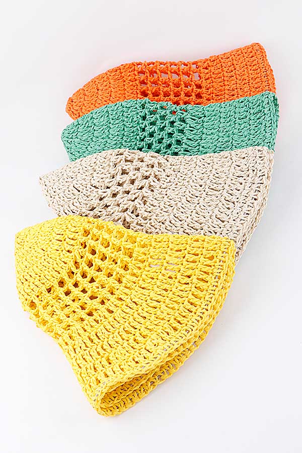 Pack of 6 Green Box Weave Bucket Hats - Product Code 560014