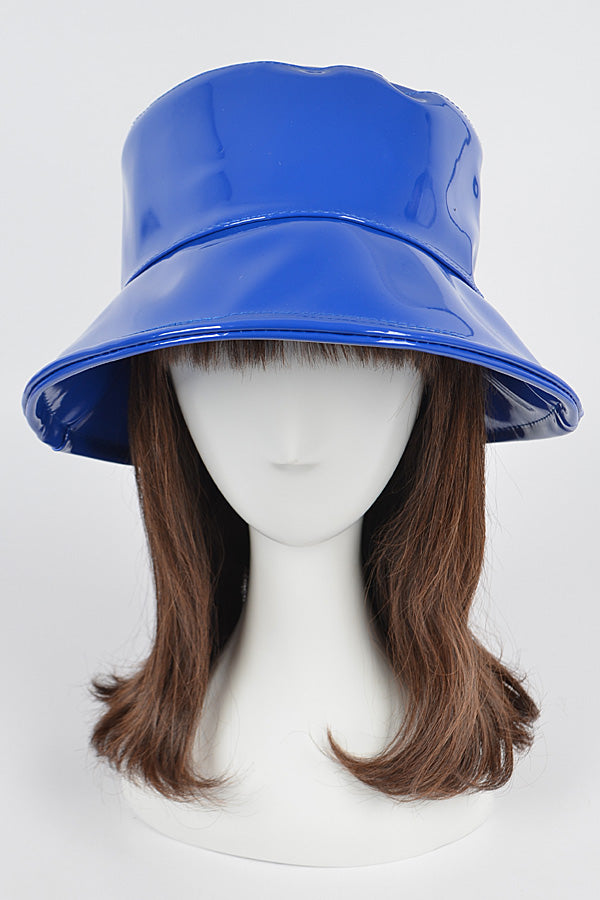 6-Piece Set of 5161 Cobalt Faux Leather Bucket Hats