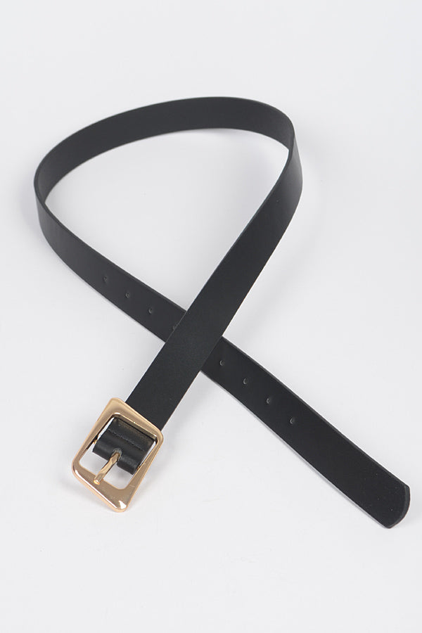 Set of 6 Black and Gold 7278 Faux Leather Belts
