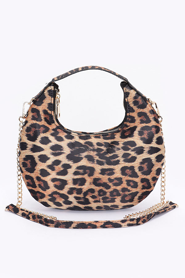 Set of 3 Stylish Nylon Leopard Hobo Bags