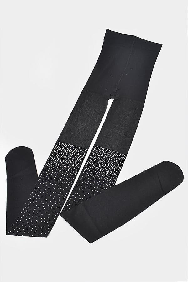 Pack of 6 Premium Black Fashion Tights - 6558