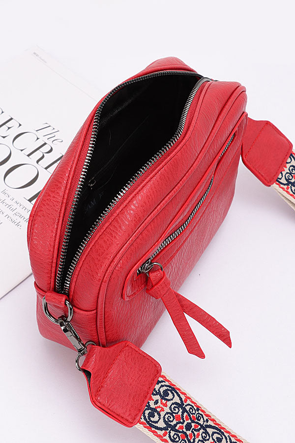 Set of 3 Stylish 8936 Black Faux Leather Camera Bags