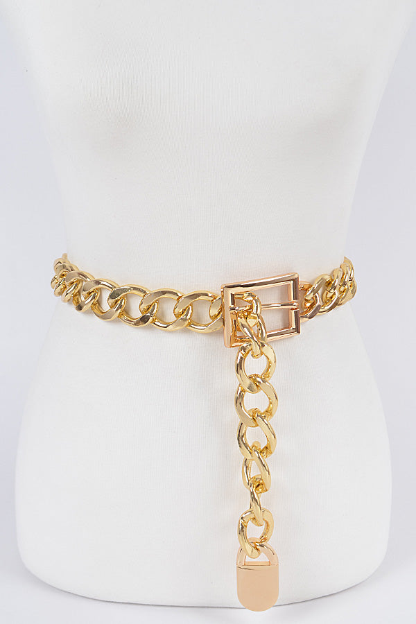 Set of 6 Premium 2667 Gold Chain Link Belts
