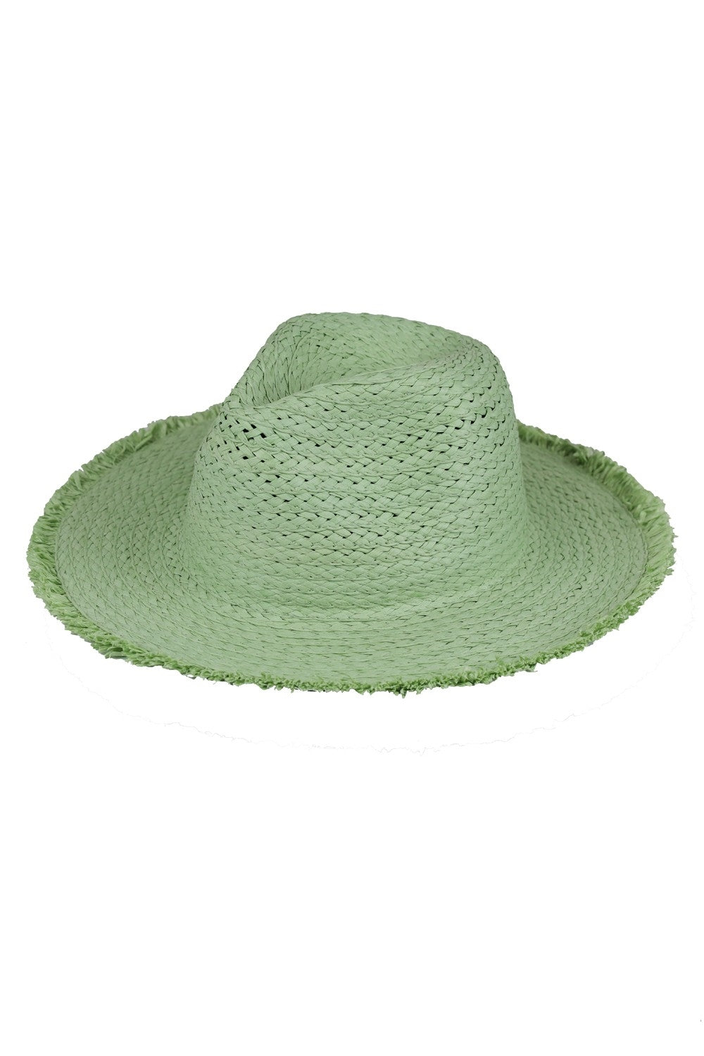 Pack of 6 Frayed Solid Sun Olive Straw Items