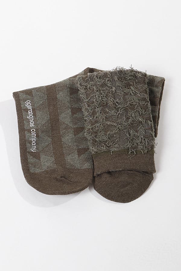 Set of 6 Stylish 702 Taupe Stripe Argyle Crew Socks