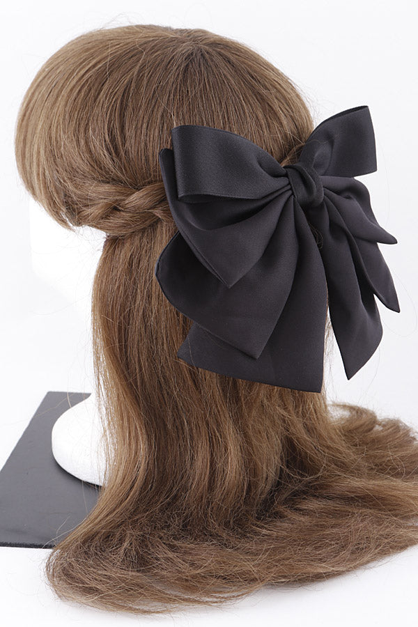 Pack of 6 Descending Ribbon Hair Clips in Green - Style 9768