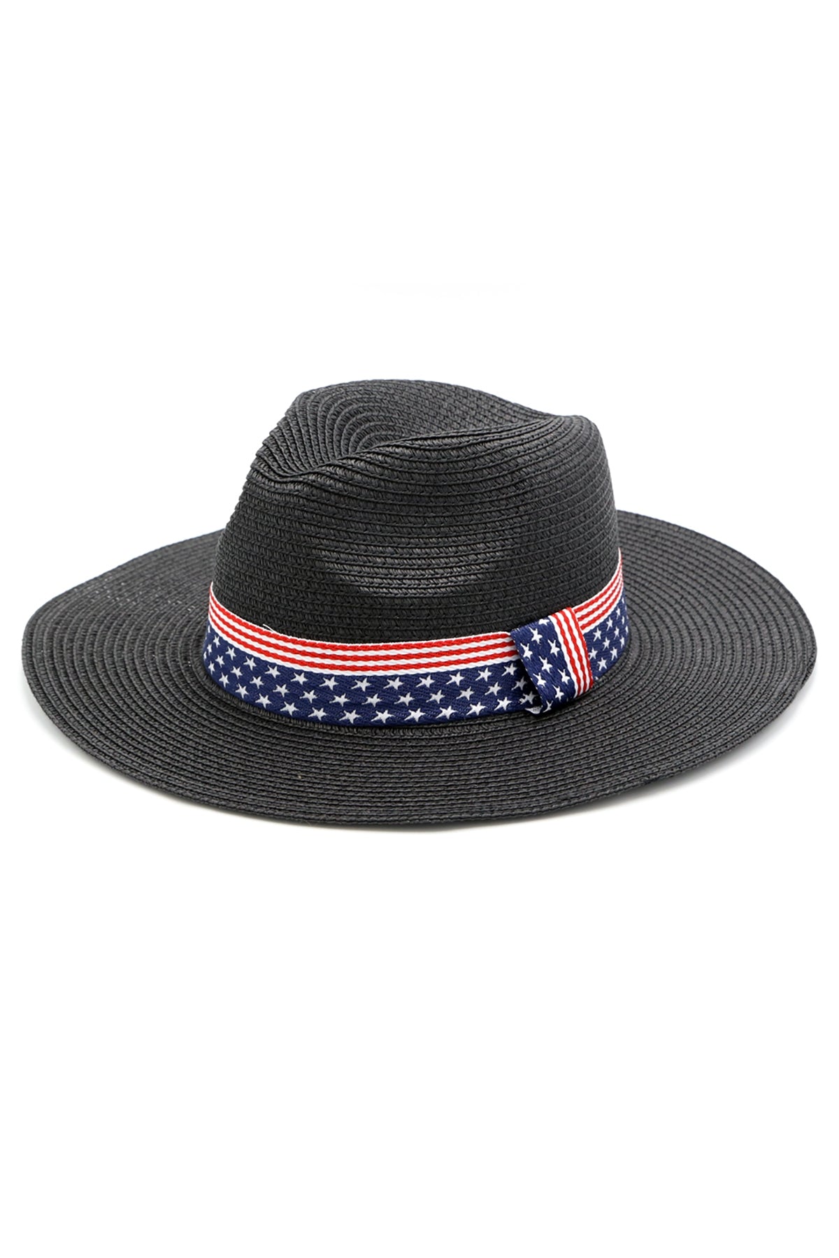 Pack of 6 Black American Flag Themed Sun Hats