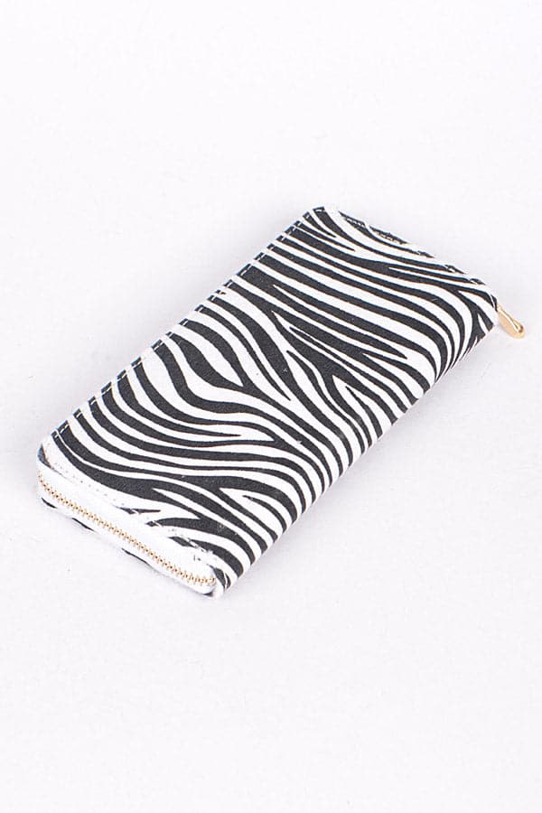Set of 3 Stylish 2712 Black Zebra Print Wallets