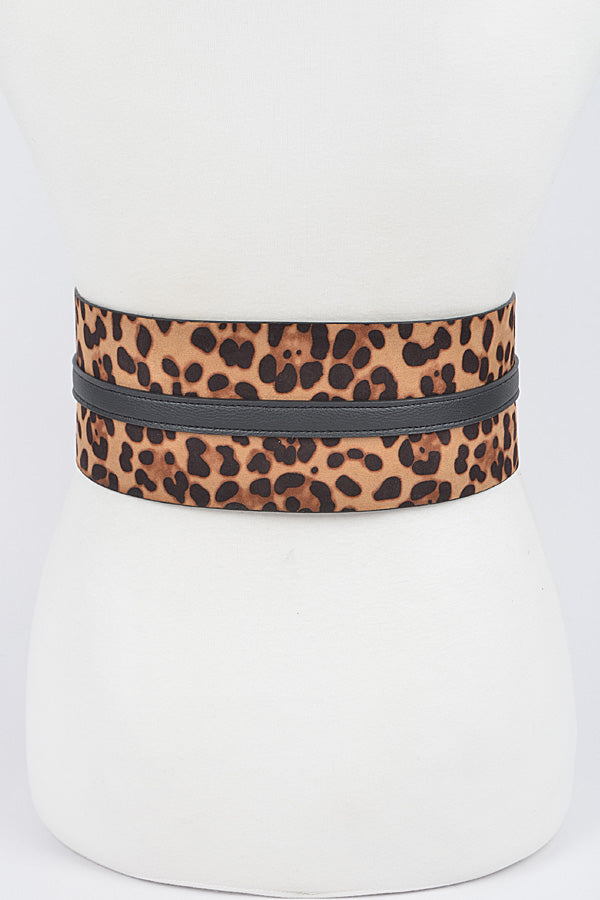 Pack of 6 Leopard Print Leo Corset Belts