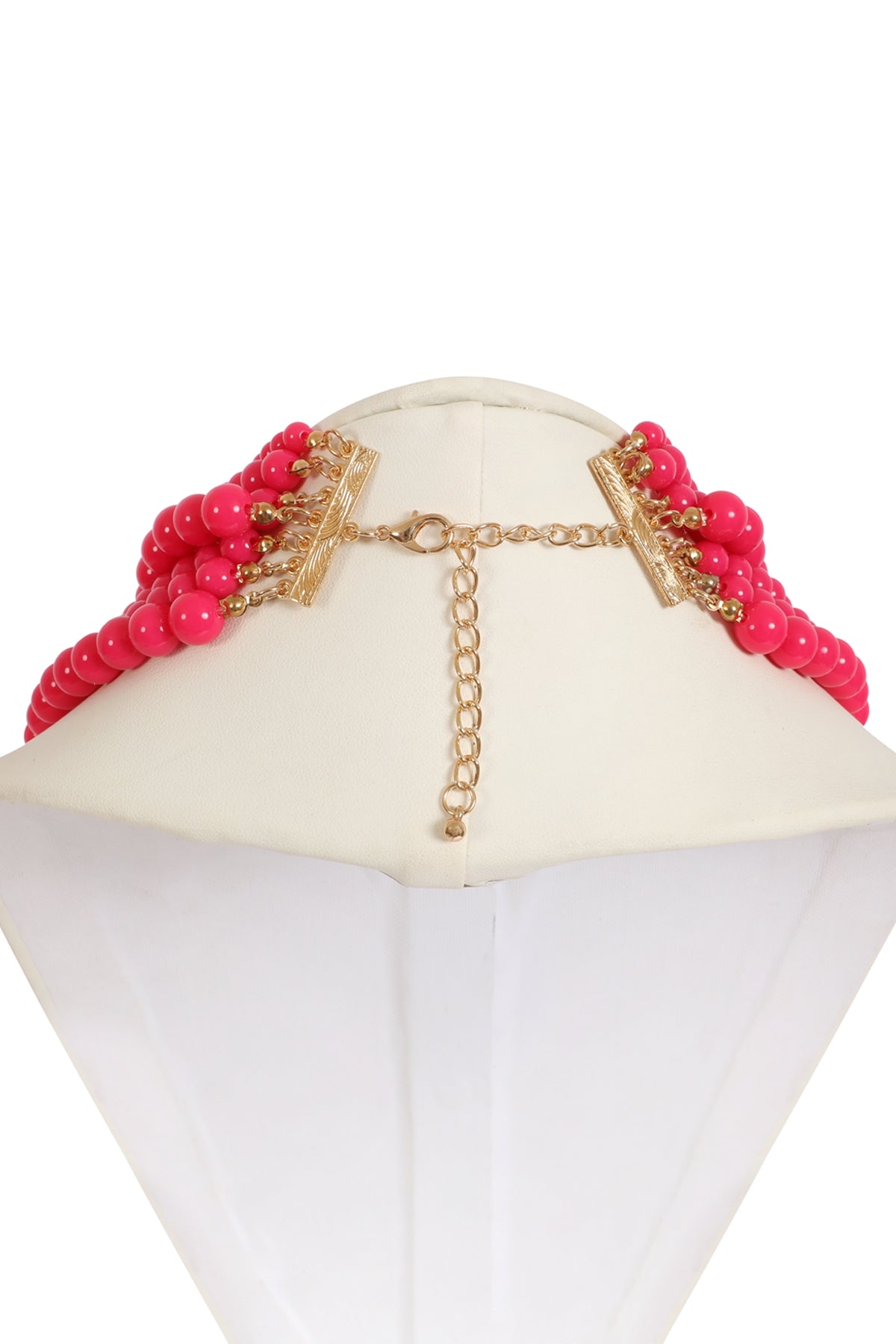 Stylish Multilayer Acrylic Jewelry Set - A Pack of 6 Hot Pink Necklaces and Earrings