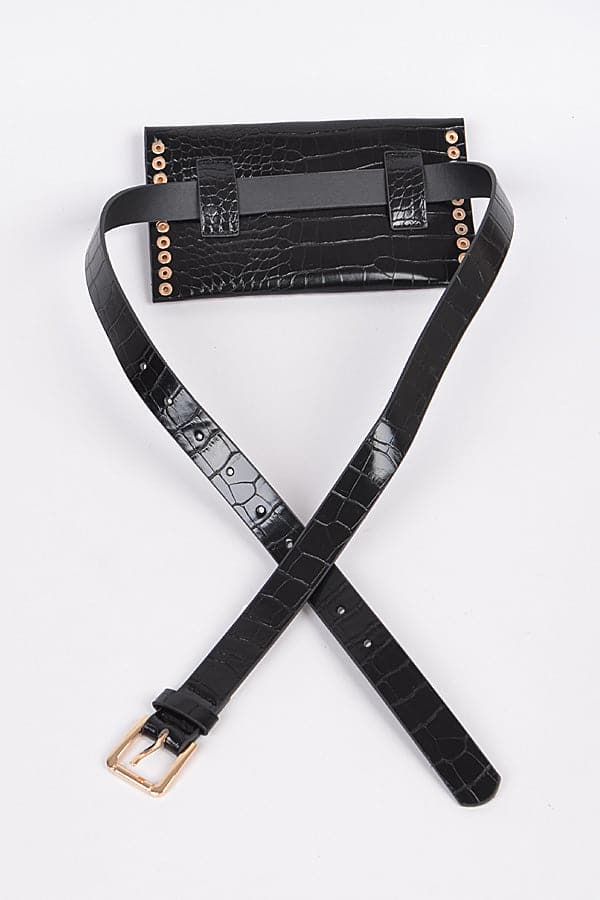 Studded Beige Fanny Pack - Set of 3