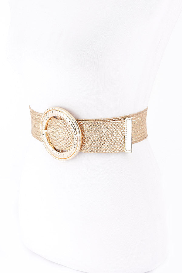 6-Piece Set of Hammered Gold Metal Stretch Plus Size Belts