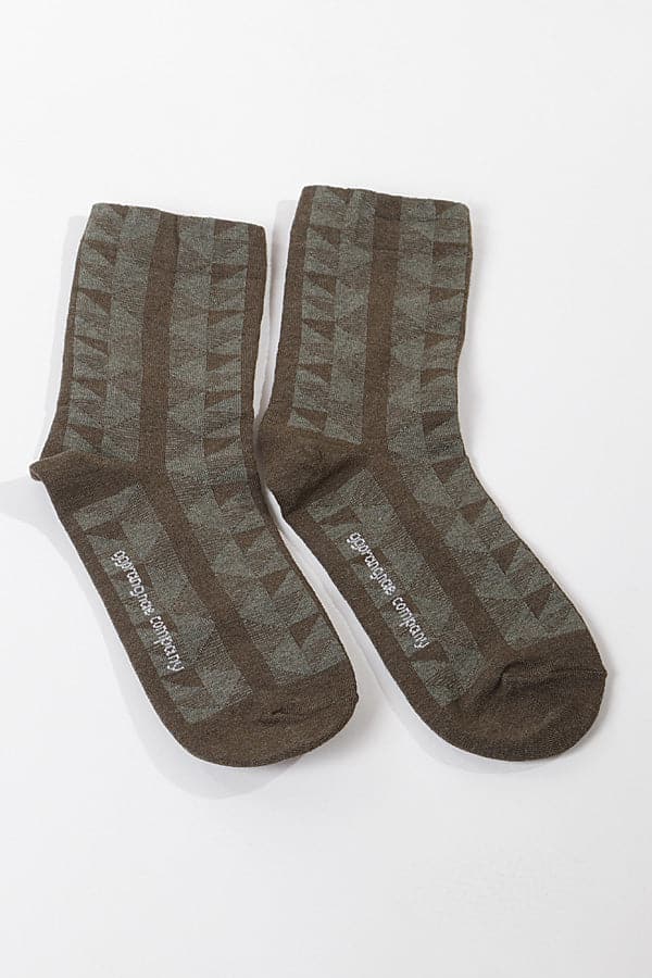 Pack of 6 Olive-Colored 702 Crew Socks