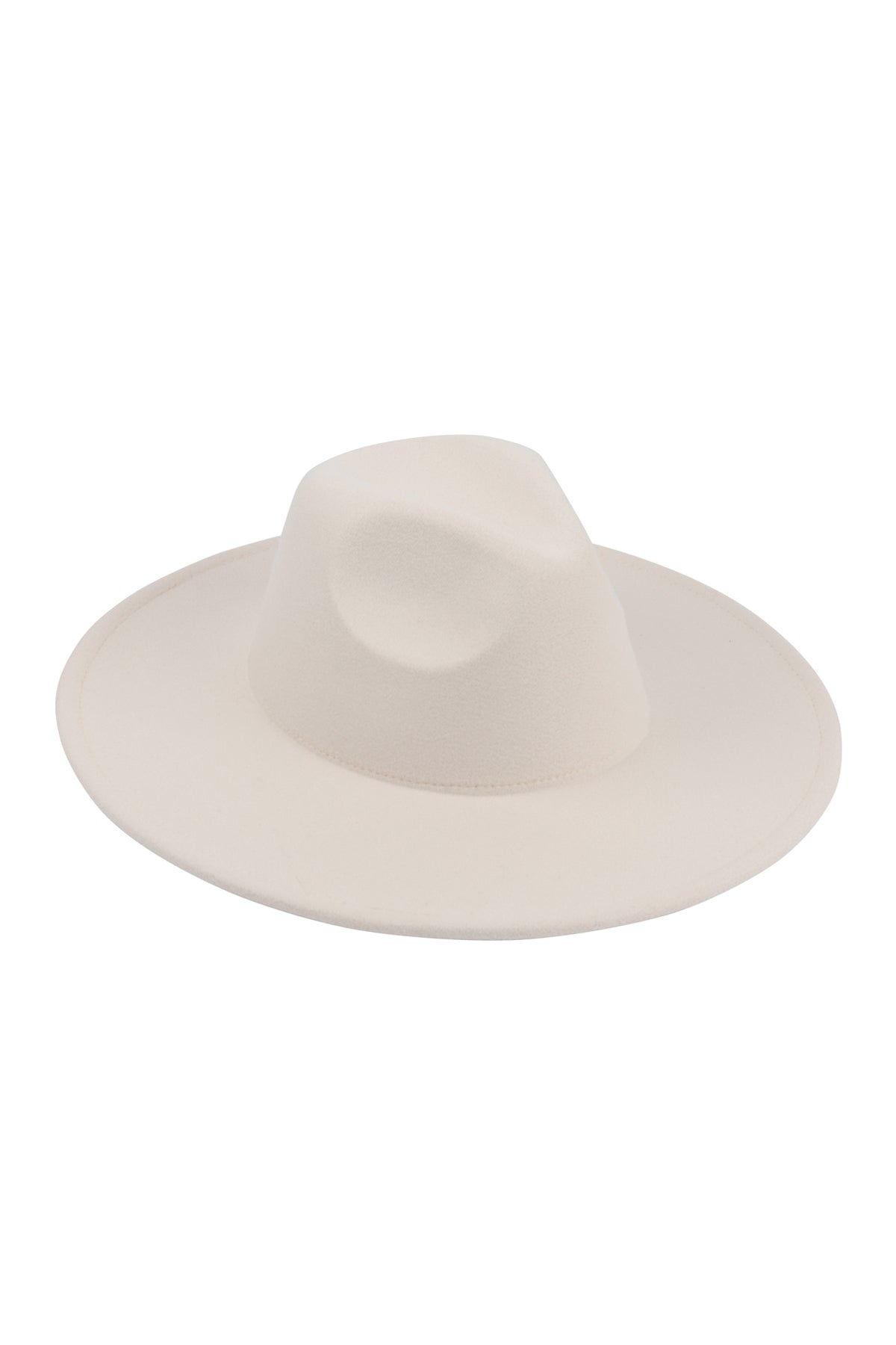 Ivory Felt Fedora Fashion Brim Hats - Set of 6