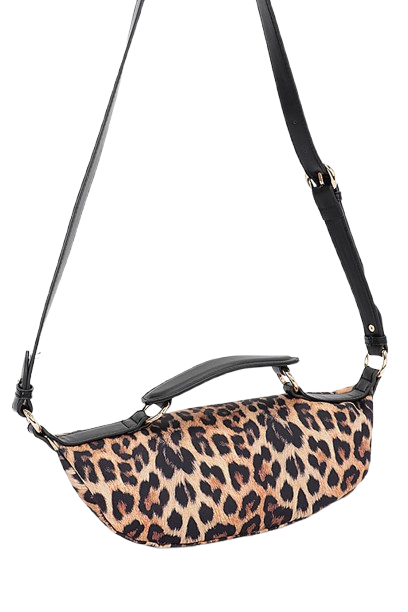 Set of 3 Faux Leather Leopard Print Crossbody Bags - 8288 Model