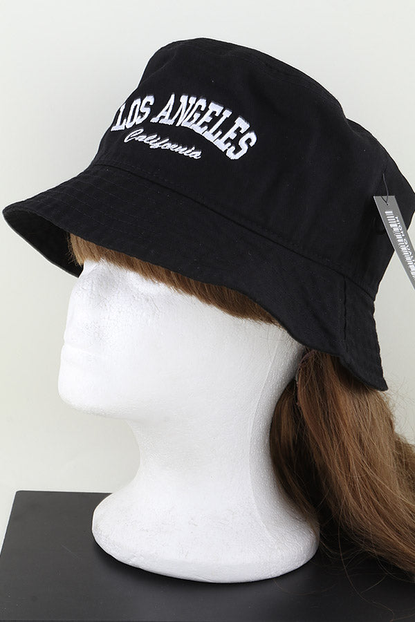 Black Los Angeles California Bucket Hats - Set of 6