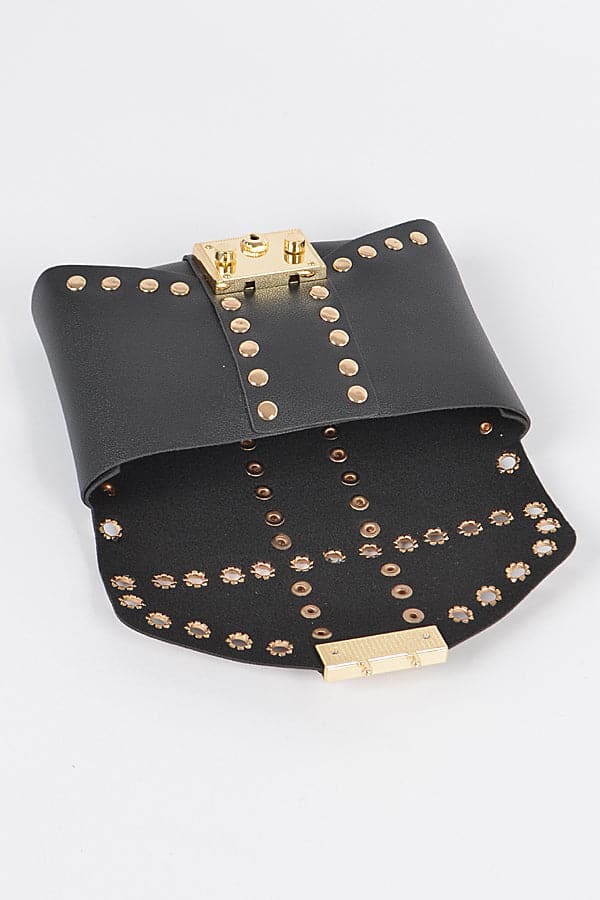 Set of 3 Stylish Black Reverse Holed Fanny Packs - 8957 Model