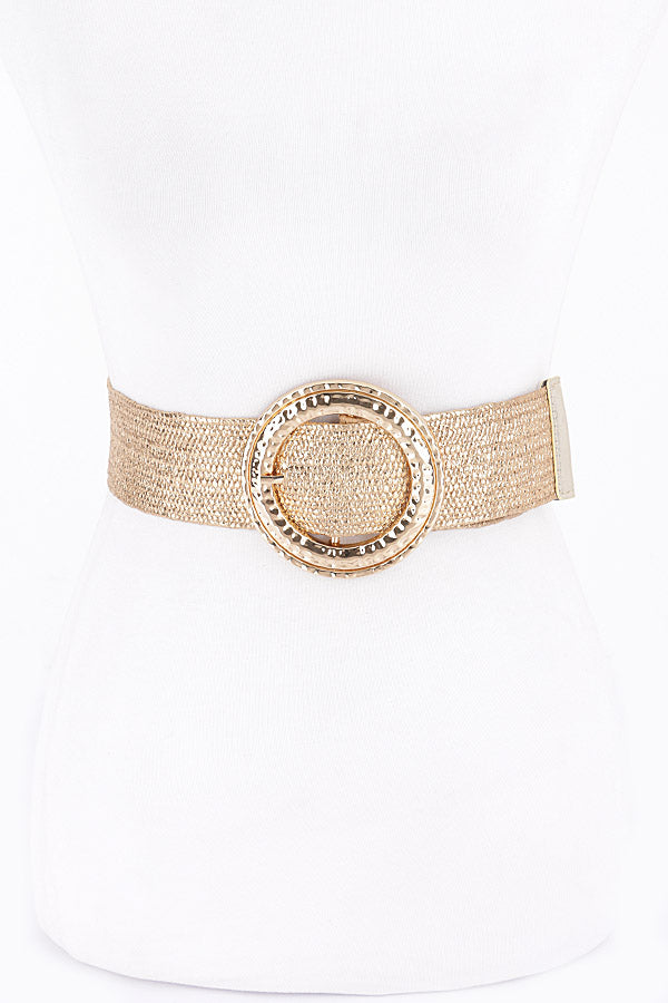 6-Piece Set of Hammered Gold Metal Stretch Plus Size Belts