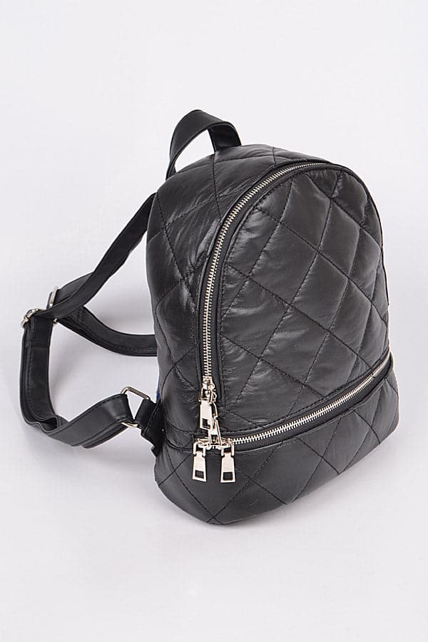 Pack of 3 Poly Diamond Design Backpacks in Black Color 8796
