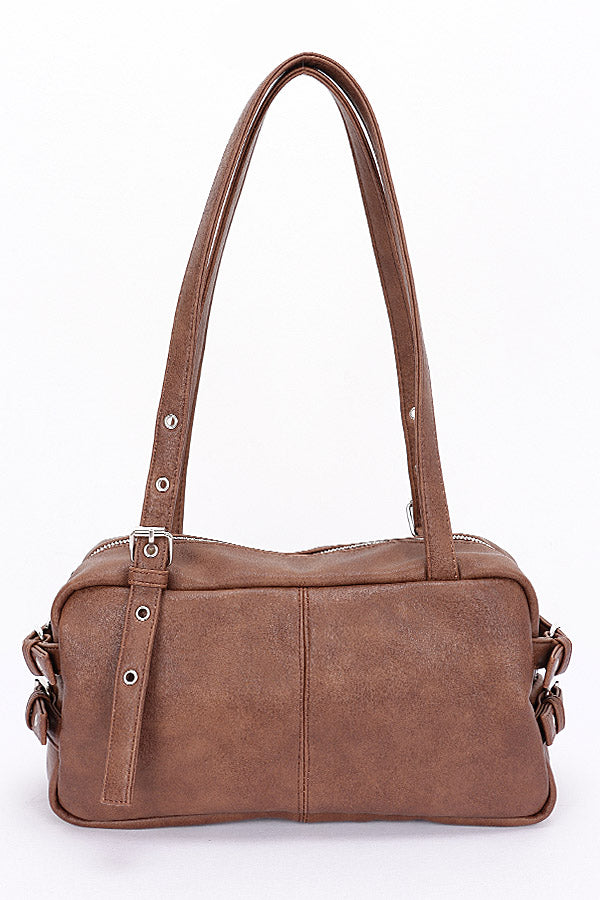 Set of 3 Brown 3646 Faux Leather Sport Bags