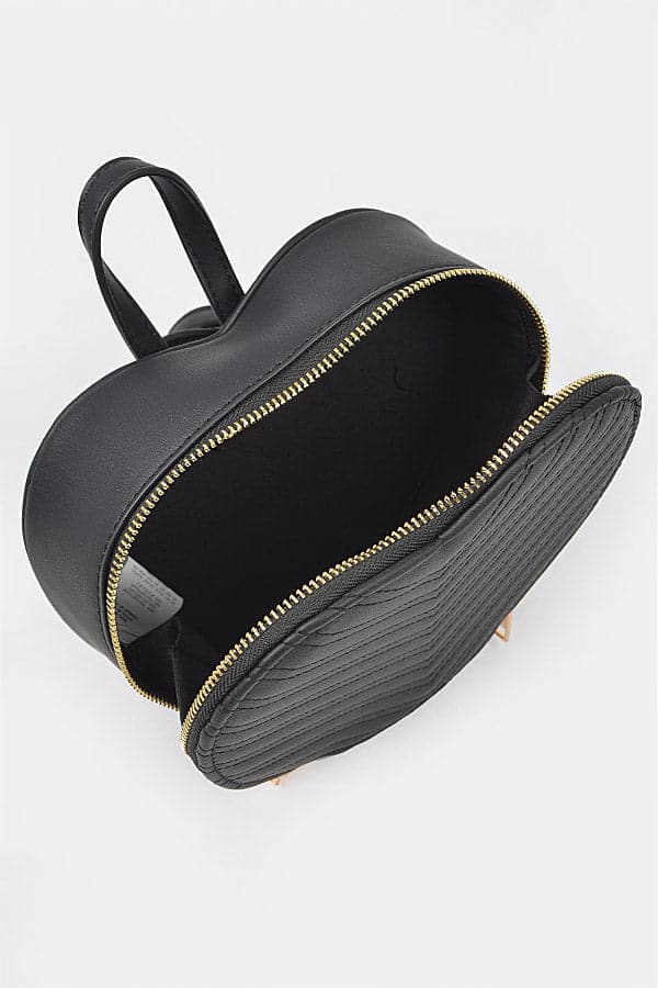 Set of 3 Heart - Shaped Black Backpacks 9601
