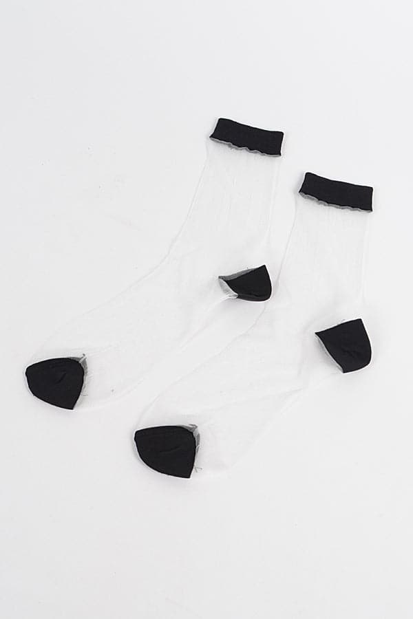 Pack of 6 Stylish Black 4548 Stretch Mesh Socks