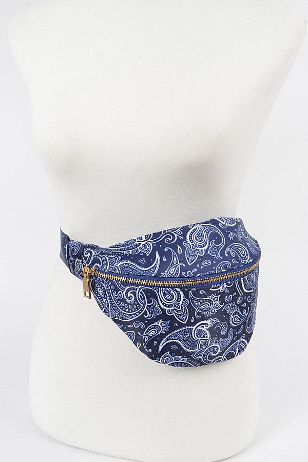 Navy Blue Bandana Fanny Pack - Set of 3