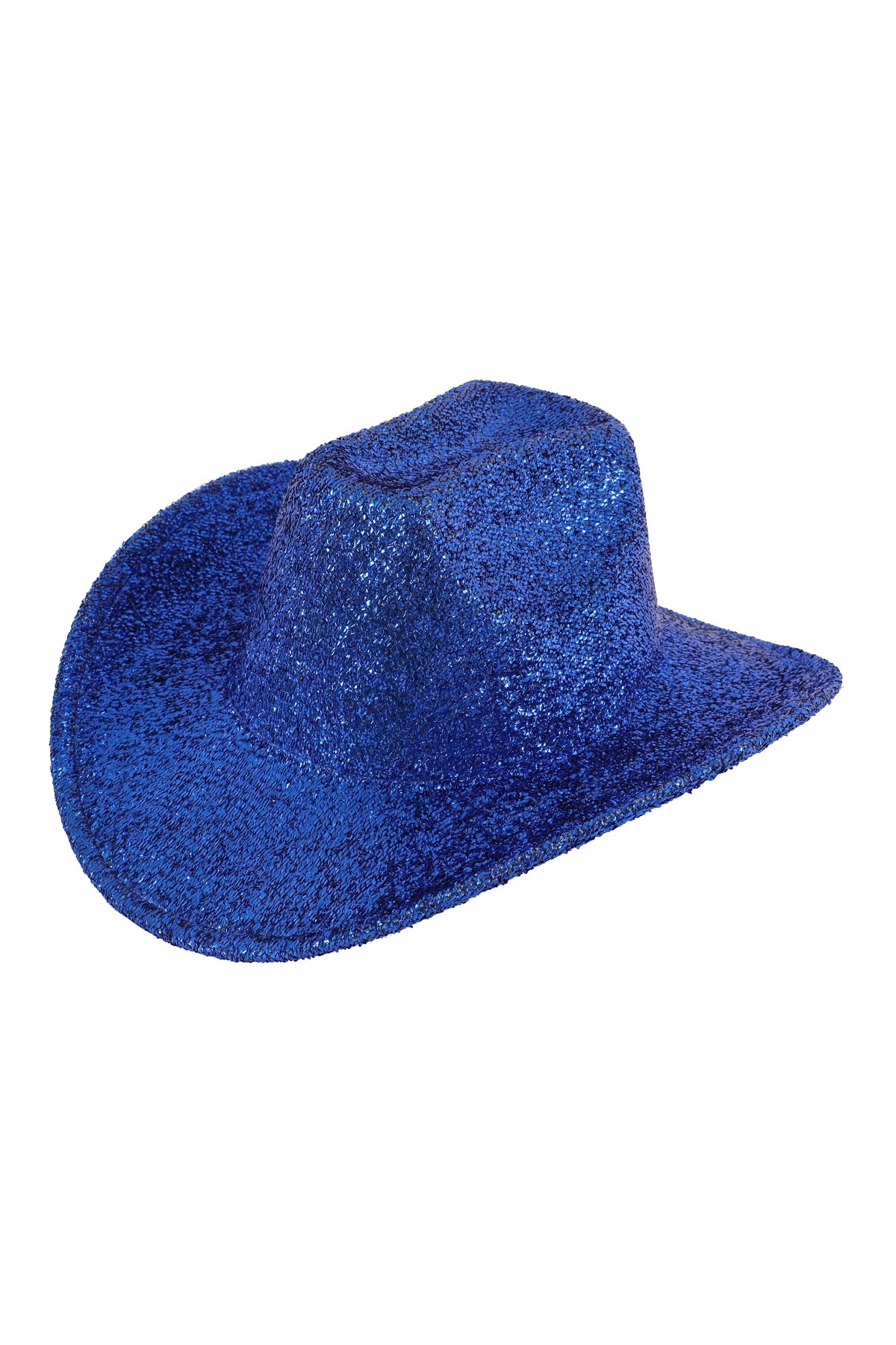 Pack of 6 Glittering Solid - Colored Sapphire - Hued Fedora Hats for Fashion Enthusiasts