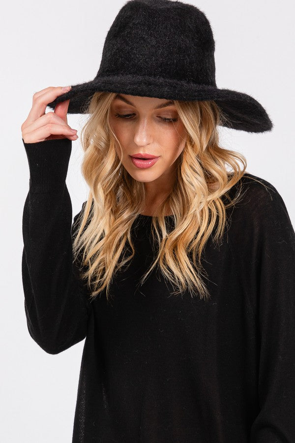 Pack of 6 Fuzzy Mauve 2710 Fedora Hats