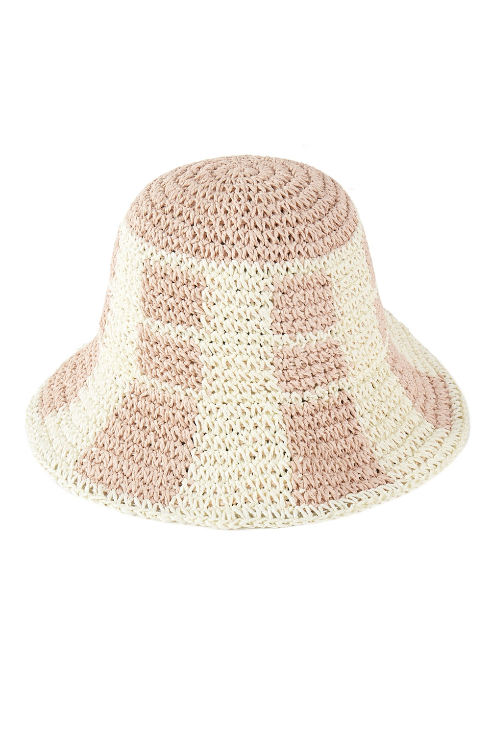 Set of 6 Blush Color - Blocked Two - Tone Paper Bucket Hats