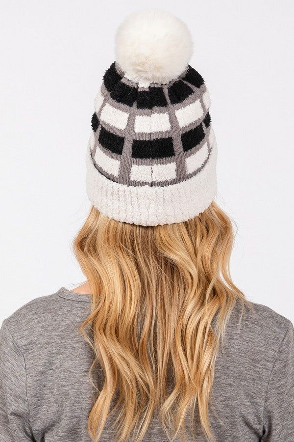 Pack of 6 Cozy Pink 4810 Color - Blocked Pom POM Beanies