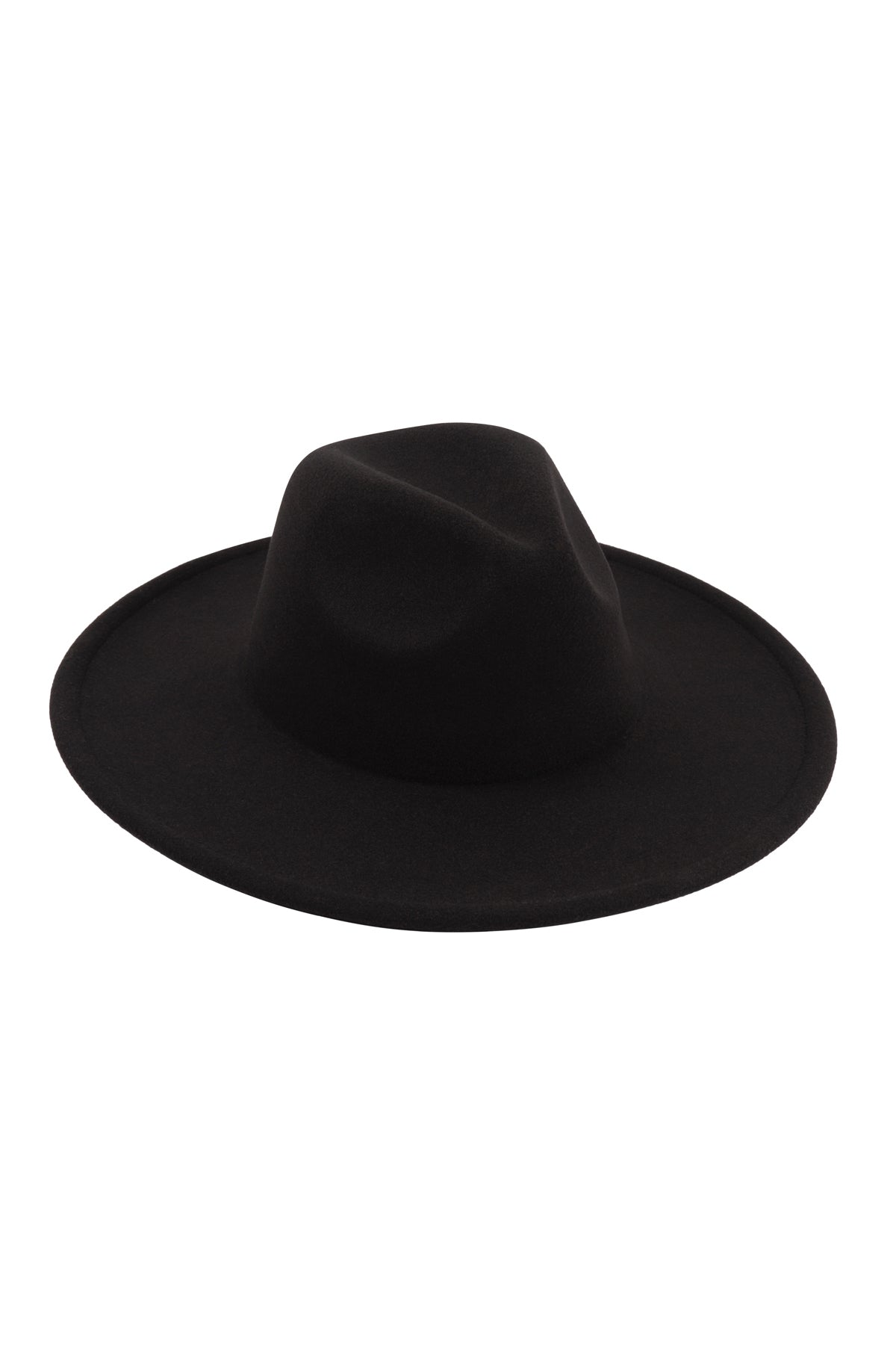 Fashionable Black Felt Fedora Brim Hat - Pack of Six for Stylish Individuals