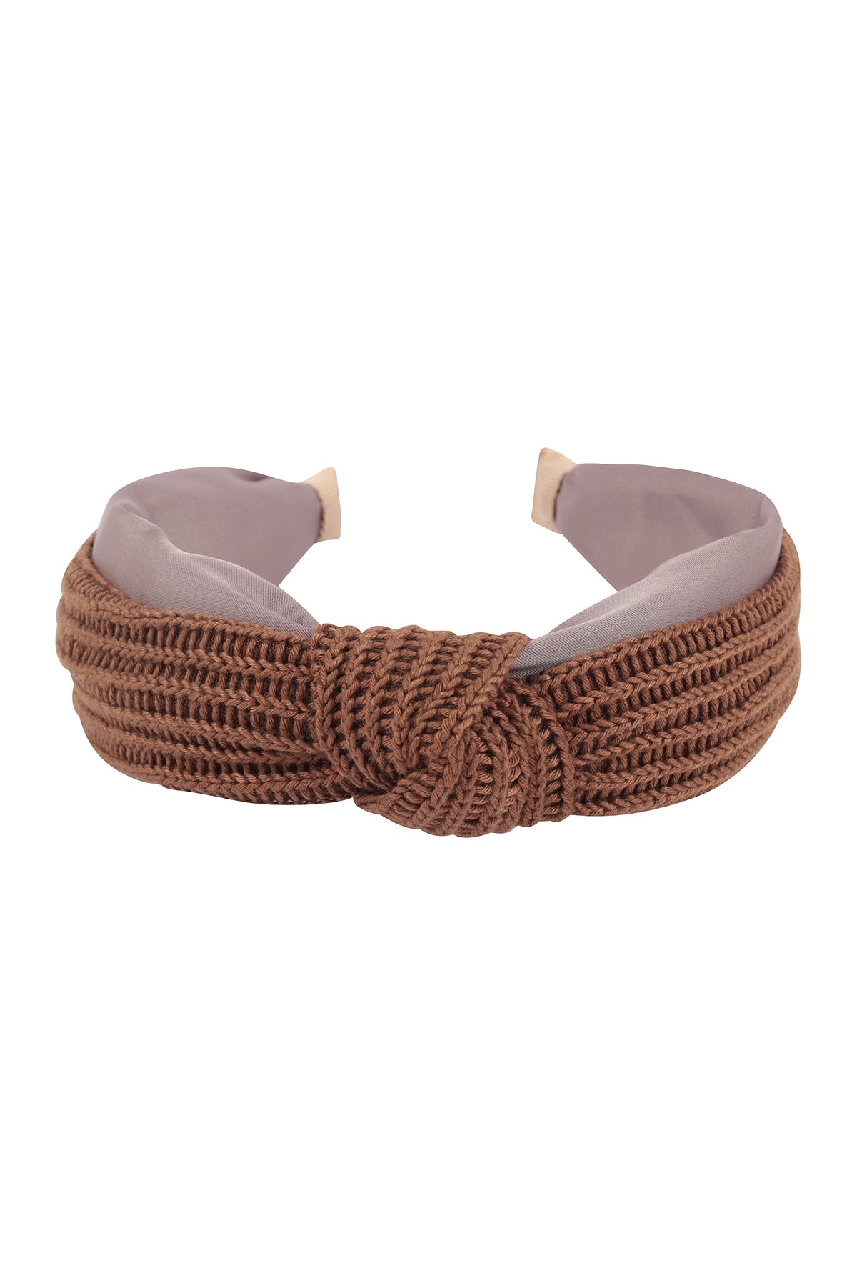 Brown Knitted Knot Headbands - Set of 6 Hair Accessories