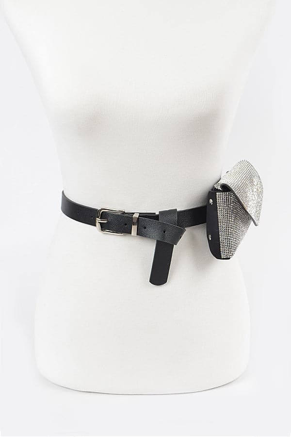 1857 Multicolor Rhinestone Studded Fanny Pack - Set of 3 Pieces