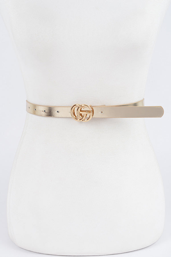 Premium 2358 Gold Metal Buckle Belt Set - Pack of 6
