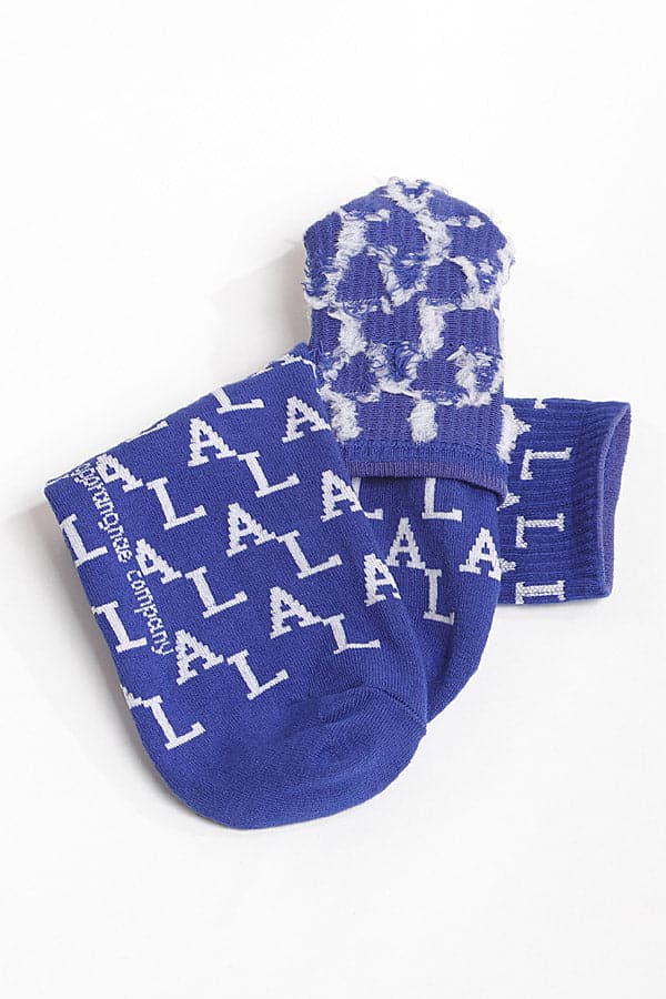 Pack of 6 - Stylish 602 Blue NY Patterned Socks