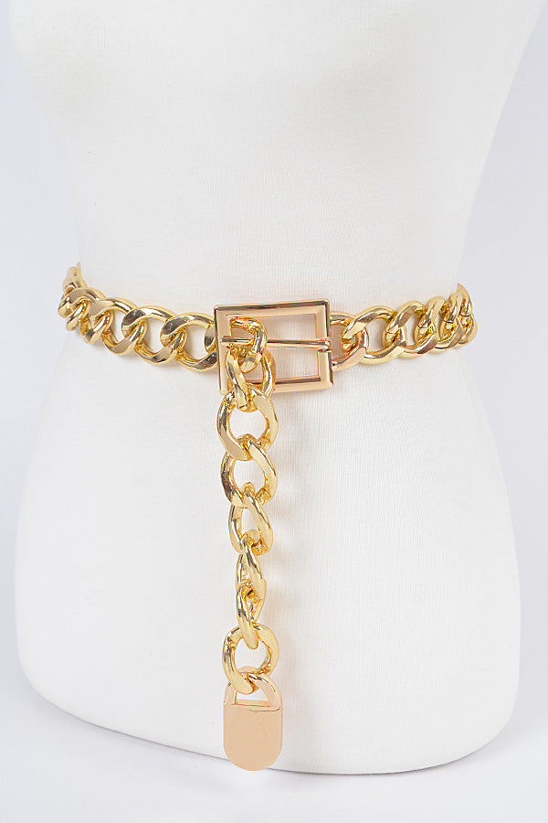 Set of 6 Premium 2667 Gold Chain Link Belts