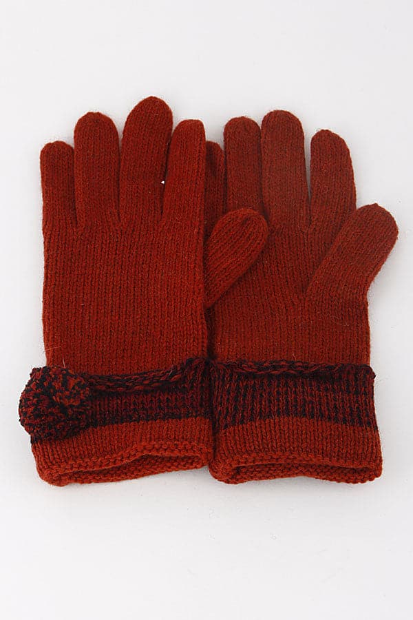 Set of 6 Charming Red Winter Gloves 7JAC