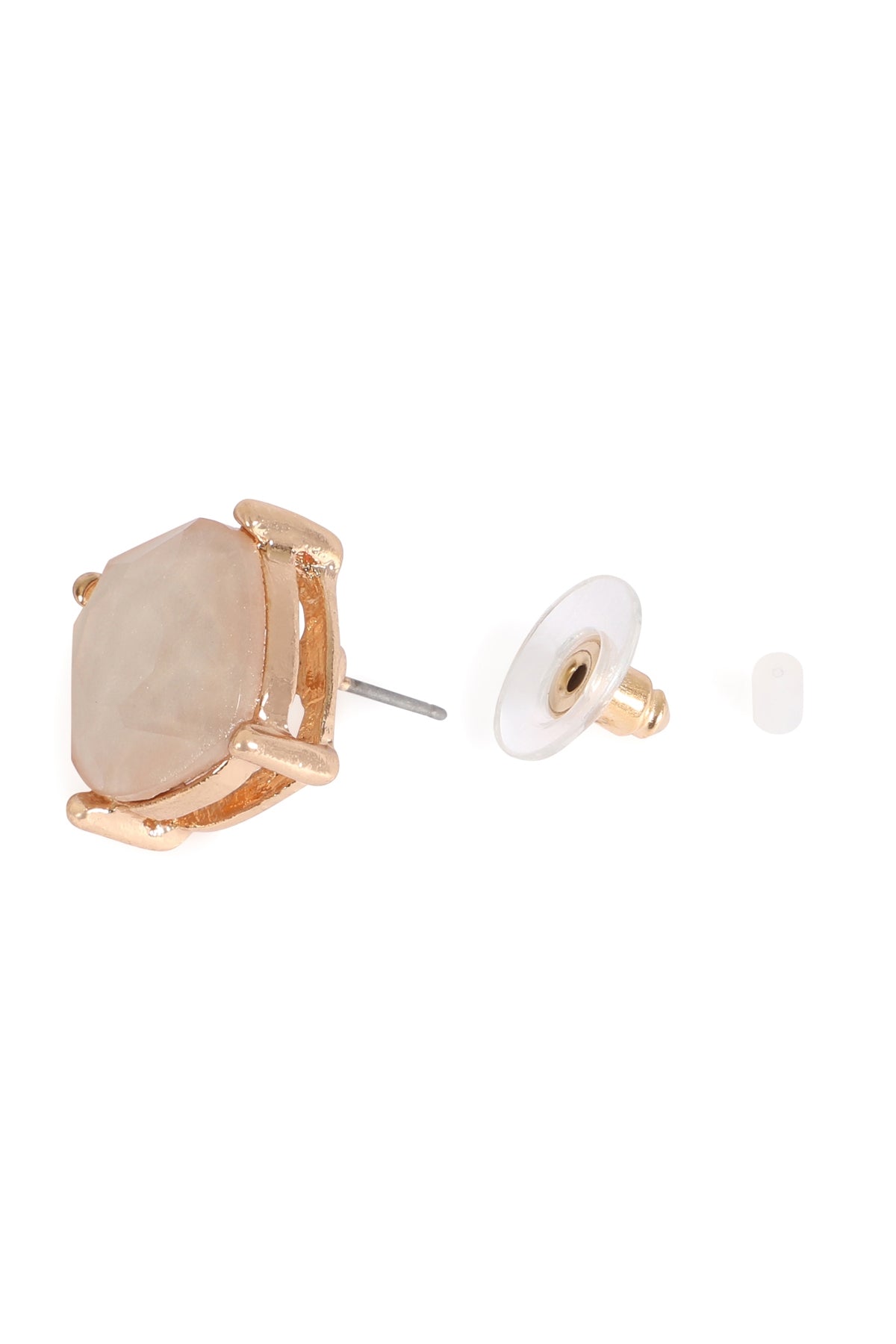 Set of 6 Exquisite White Glitter Epoxy Stud Earrings for Women