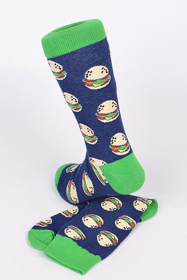 Pack of 6 Navy-colored 9038 Hamburger Socks
