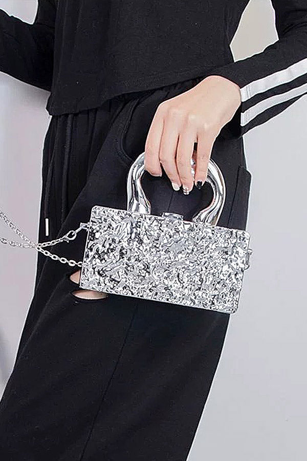 Set of 3 Shimmering Gold 8836 Metallic Acrylic Bags