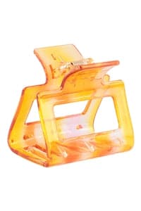 Yellow Dye Resin Square Hair Claw Pins - A Pack of 12 Pieces of Stylish Hair Accessories