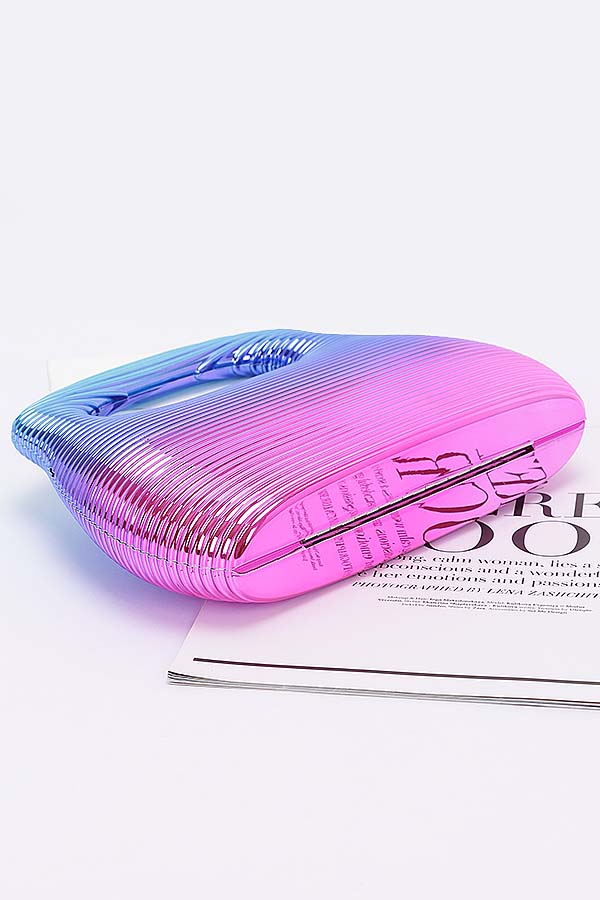 Set of 3 Metallic Gold Acrylic Clutches - 7256 Model