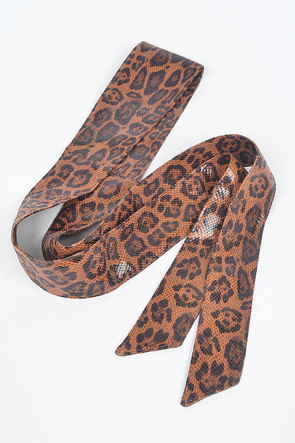 Pack of 6 - Stylish Faux Leopard 9538 Kimono Belts