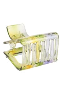 Green Dye Resin Square Hair Claw Pins - A Pack of 12 Hair Accessories for Women