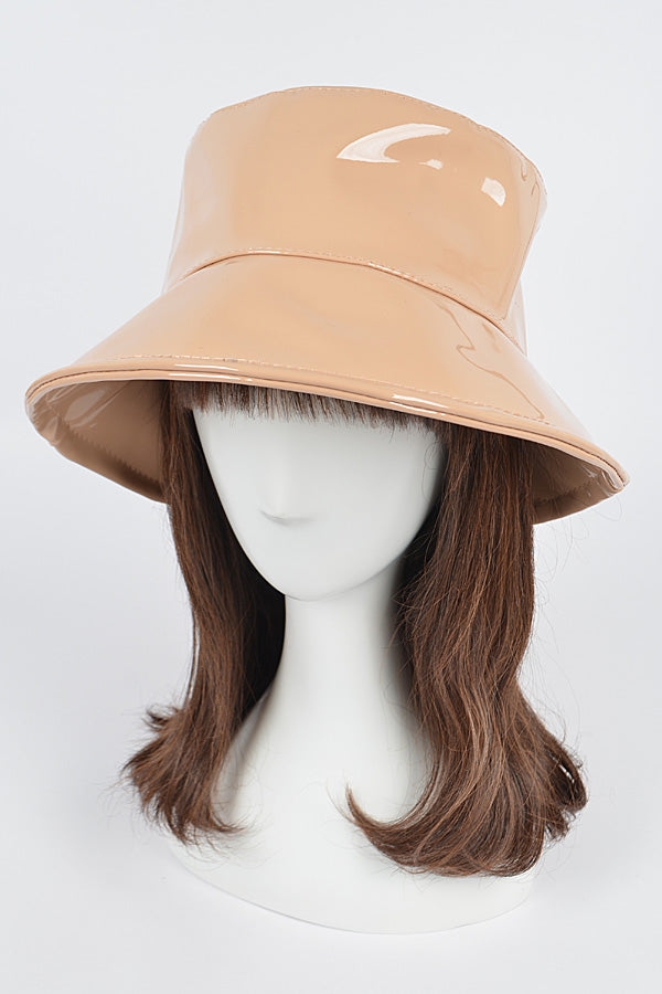 Pack of 6 Faux Leather Nude Bucket Hats - Style 5161