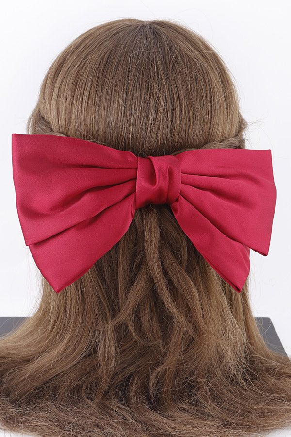 Set of 6 Double Ribbon Hair Clips in Classic Black (2668 Model)