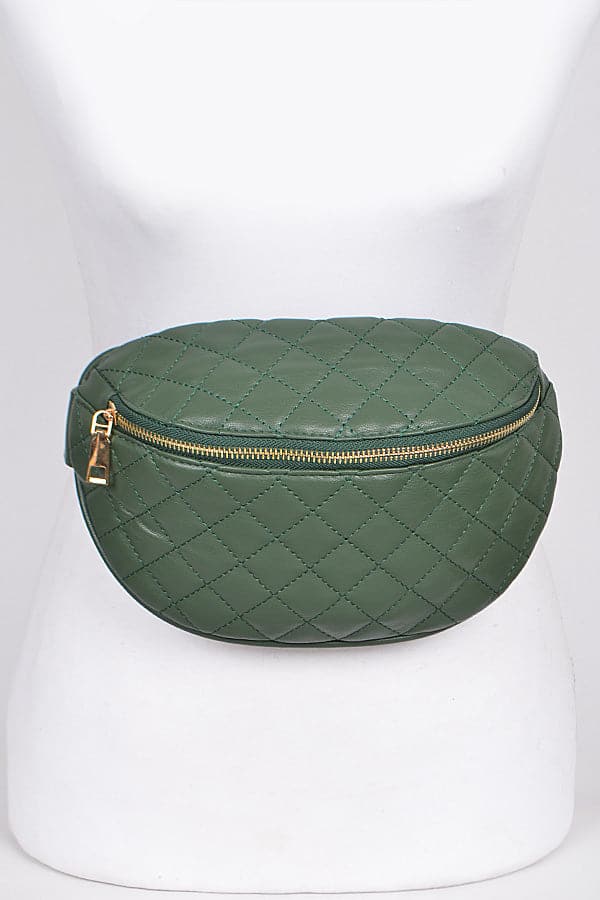 Set of Three Adjustable Green Fanny Packs for Everyday Use