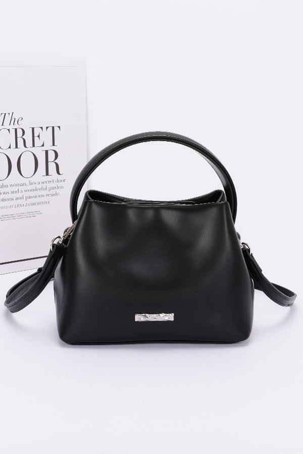 1926 Black Faux Leather Tote Bags - Set of 3